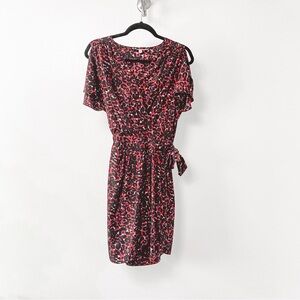 Seamline Cynthia Steffe‎ Faux Wrap Animal Print Holiday Casual Chic Mini Dress